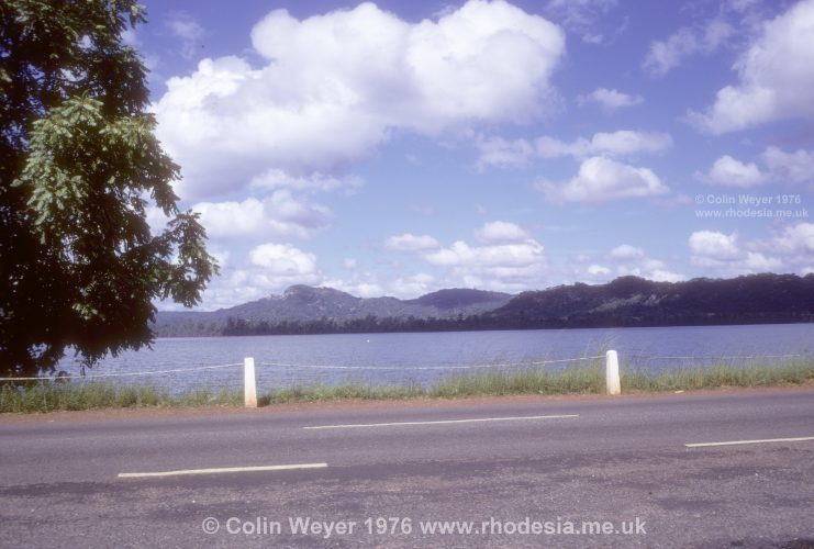 View over Mazoe Dam from the main Salisbury – Bindura road 1975