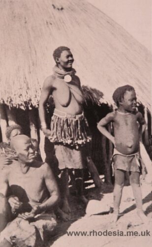 A Mashona family outside their hut.