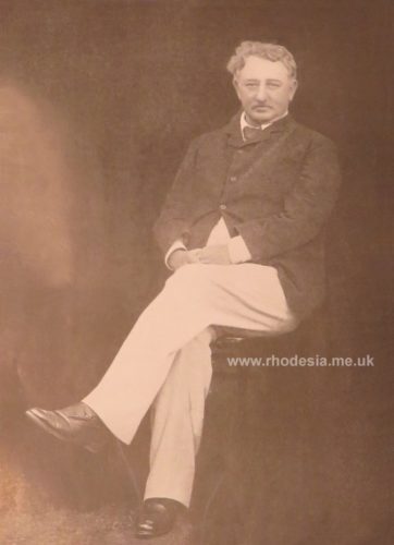 Cecil Rhodes in late 1895 - considered by Sir Starr Jameson to be the best ever taken of the founder of Rhodesia.