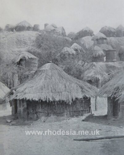 Mashona huts and grain bins early 1890s