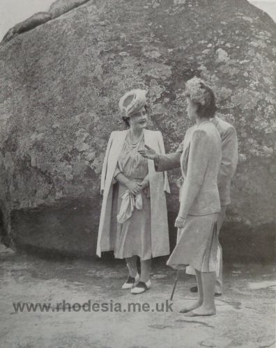 Queen Elizabeth (the Queen Mother) & Princess Elizabeth at Matopos Hills 1947