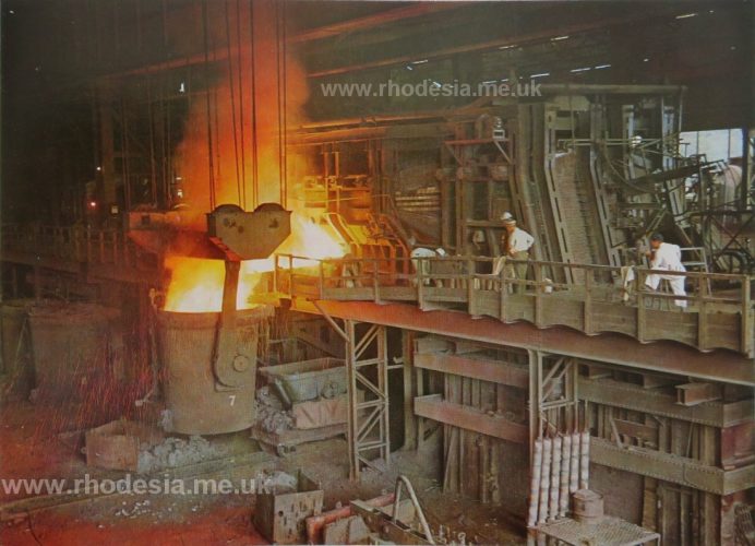 Tapping steel at the RISCO works in the Midlands