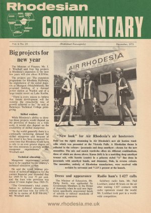 Rh Commentary 12.72 Vol. 6 No. 25-1 front page