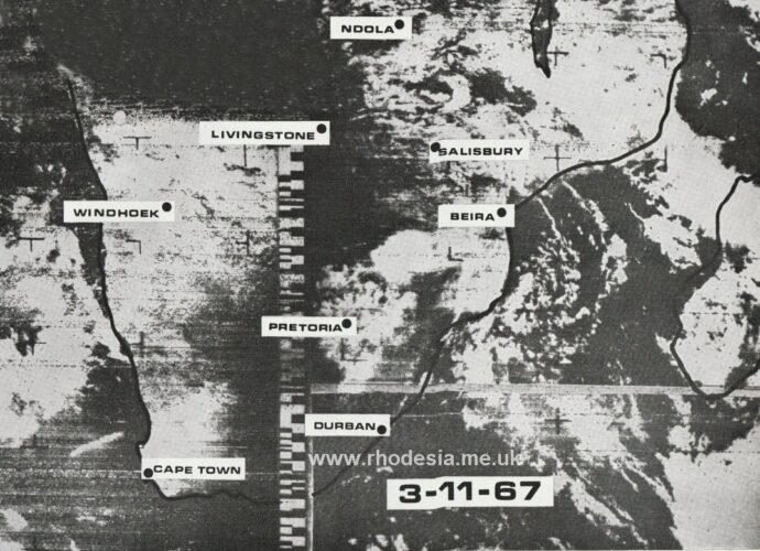 Rhodesia weather satellite map 1967