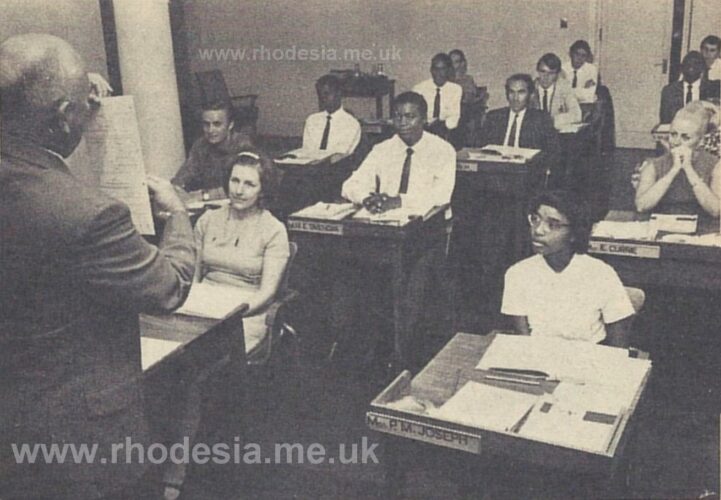 Rhodesia's government public service managers in training, 1970