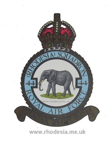Badge of No. 44 (RHODESIA) SQUADRON.