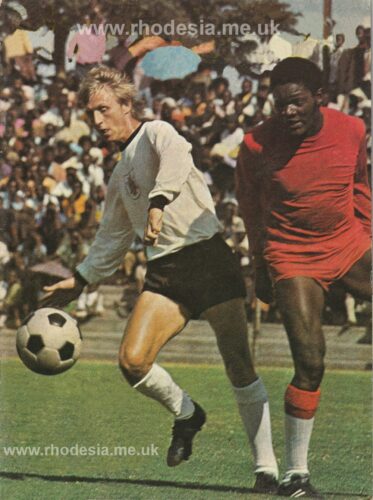 Football is Rhodesia's greatest spectator sport and is enjoyed by all races. (photo by Stephen Blake)
