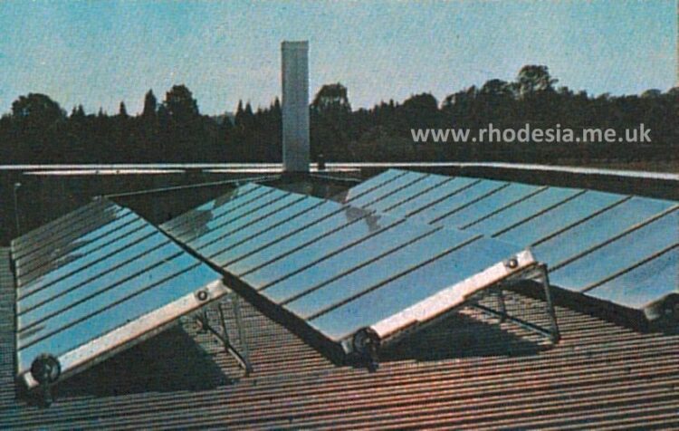 Energy conscious Rhodesia was an early adopter of solar power seen here in the 1970s